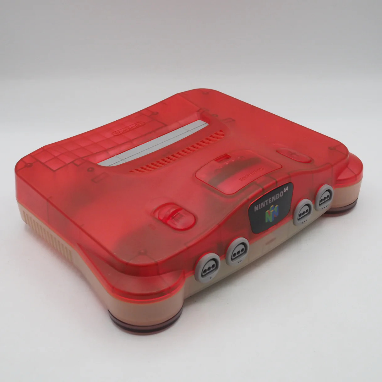 Nintendo 64 Console System Clear Red NUS-001 Tested Working N64 NTSC-J NTSC-U/C