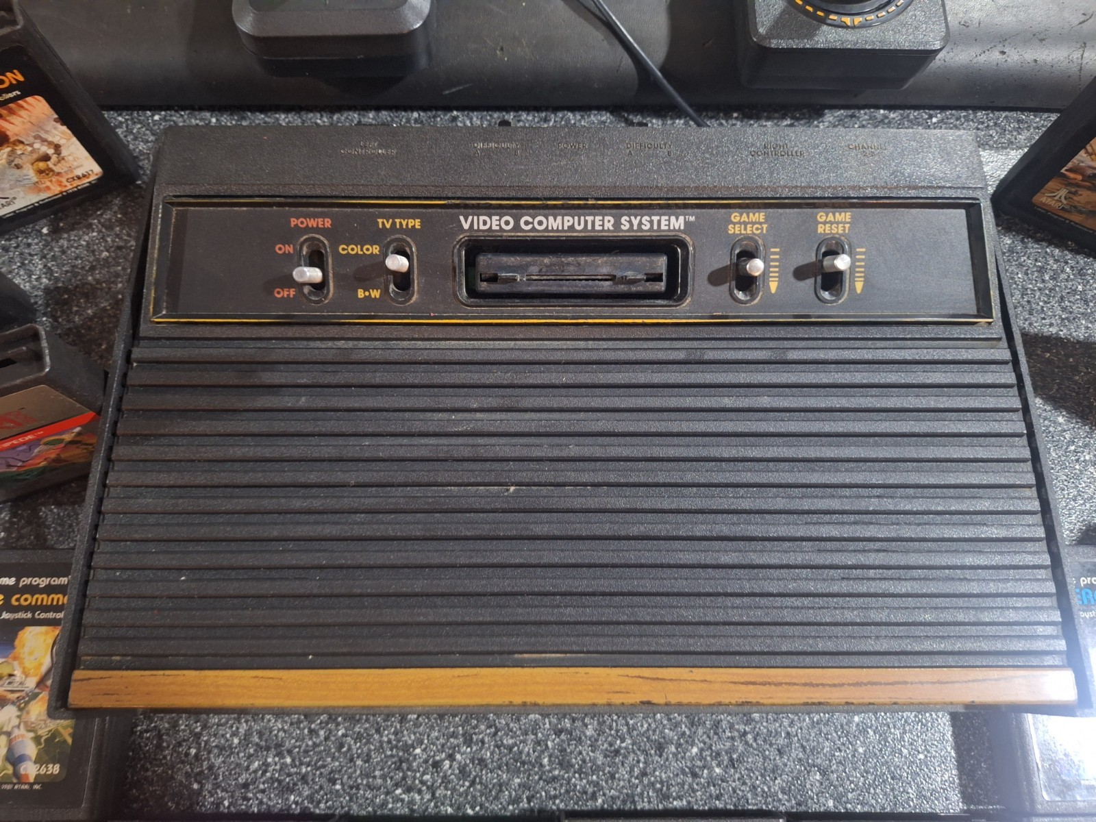 Atari 2600 4-Switch Console TESTED 100% WORKING Bundle With Games