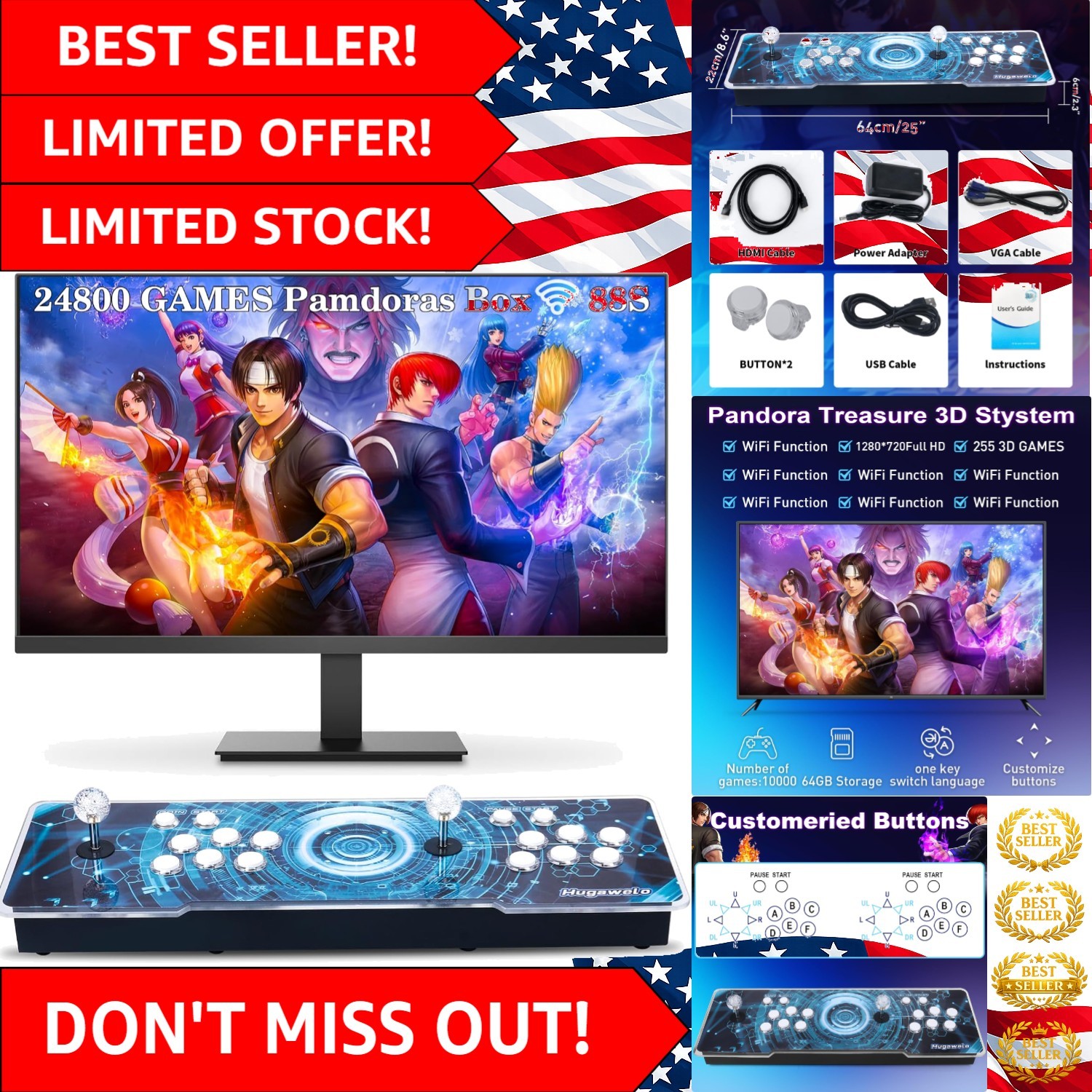 36800 Built-in Games in Pandora’s Box 88S – Ultimate Retro Game Console