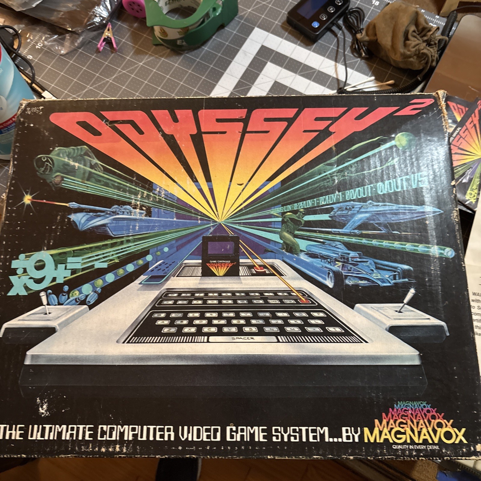 Magnavox Odyssey 2 Microprocessor Video Game Console In Original Box Plus Games
