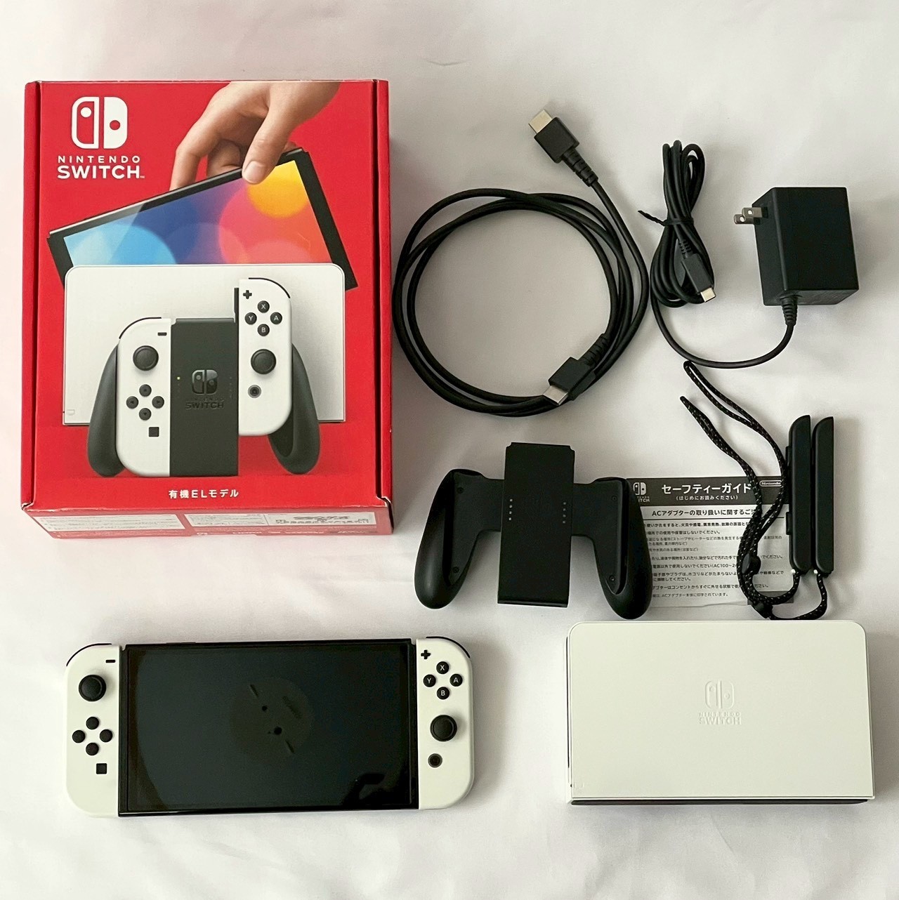 Nintendo Switch OLED White Console 64GB Japan Version Complete In Box CIB