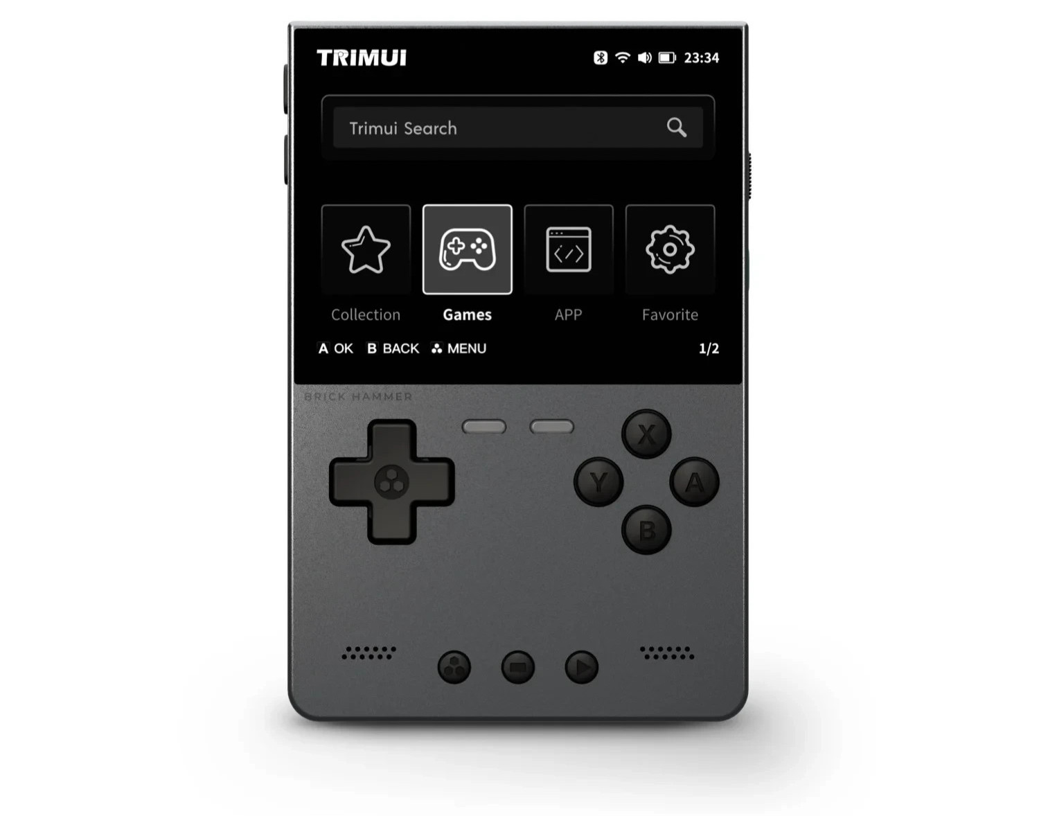 TRIMUI Brick Hammer Portable Handheld Game Player CNC Full Metal 3.2” IPS Scree