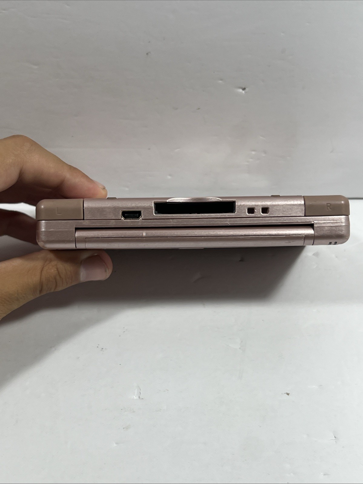 Nintendo DS Lite Handheld Console Rose Gold W Charger Tested Working