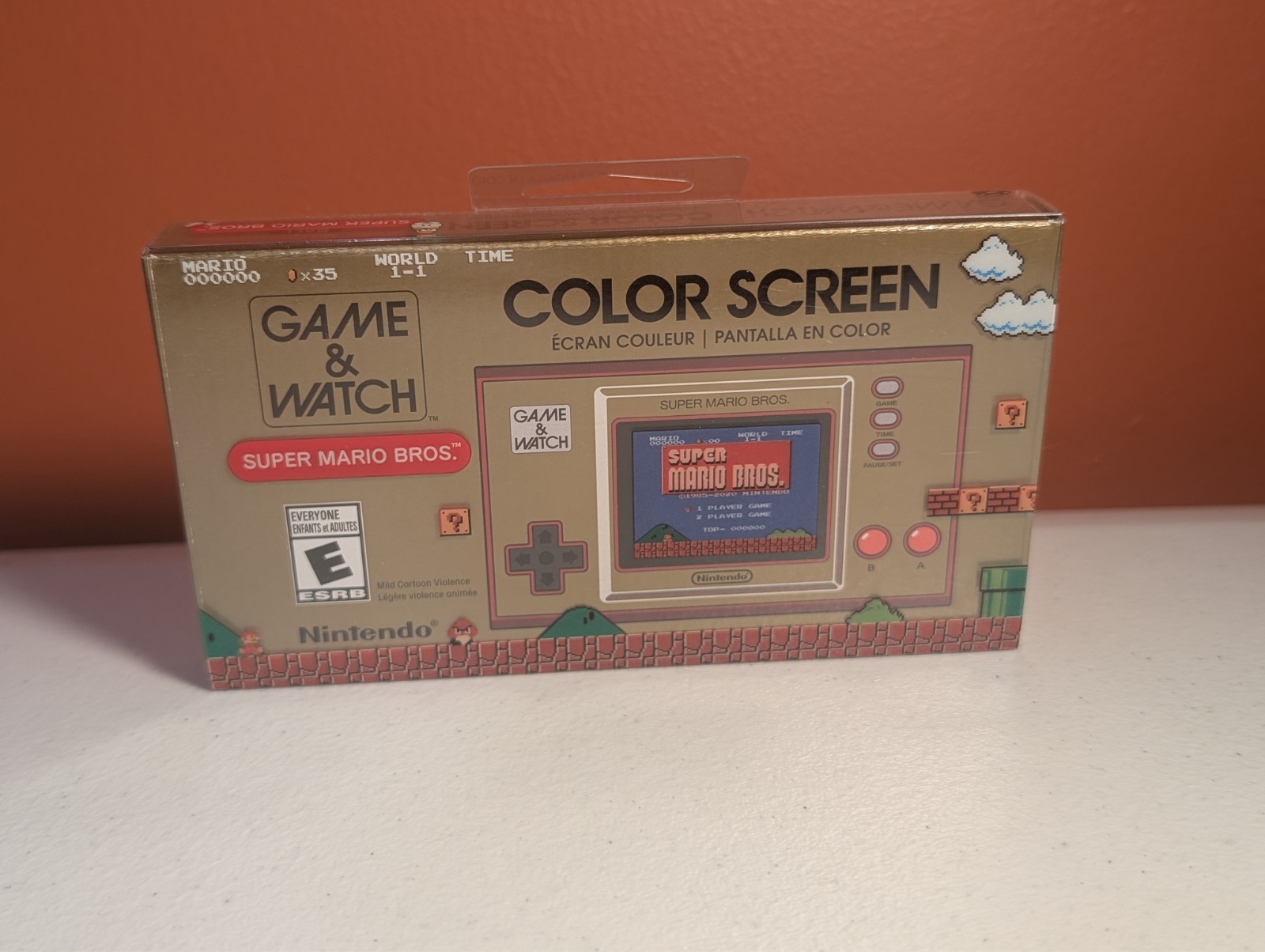 Nintendo Game and Watch Super Mario Bros Color Screen Handheld 35th Clean!!