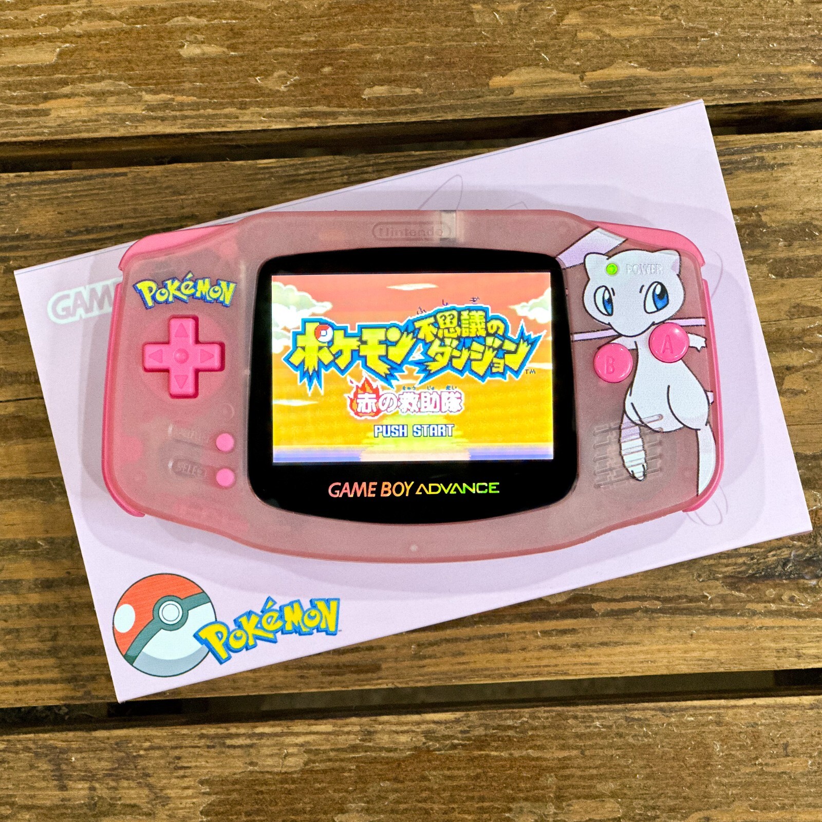 Nintendo Game Boy Advance GBA System 101 Backlit IPS LCD Pokemon UV MEW Pink