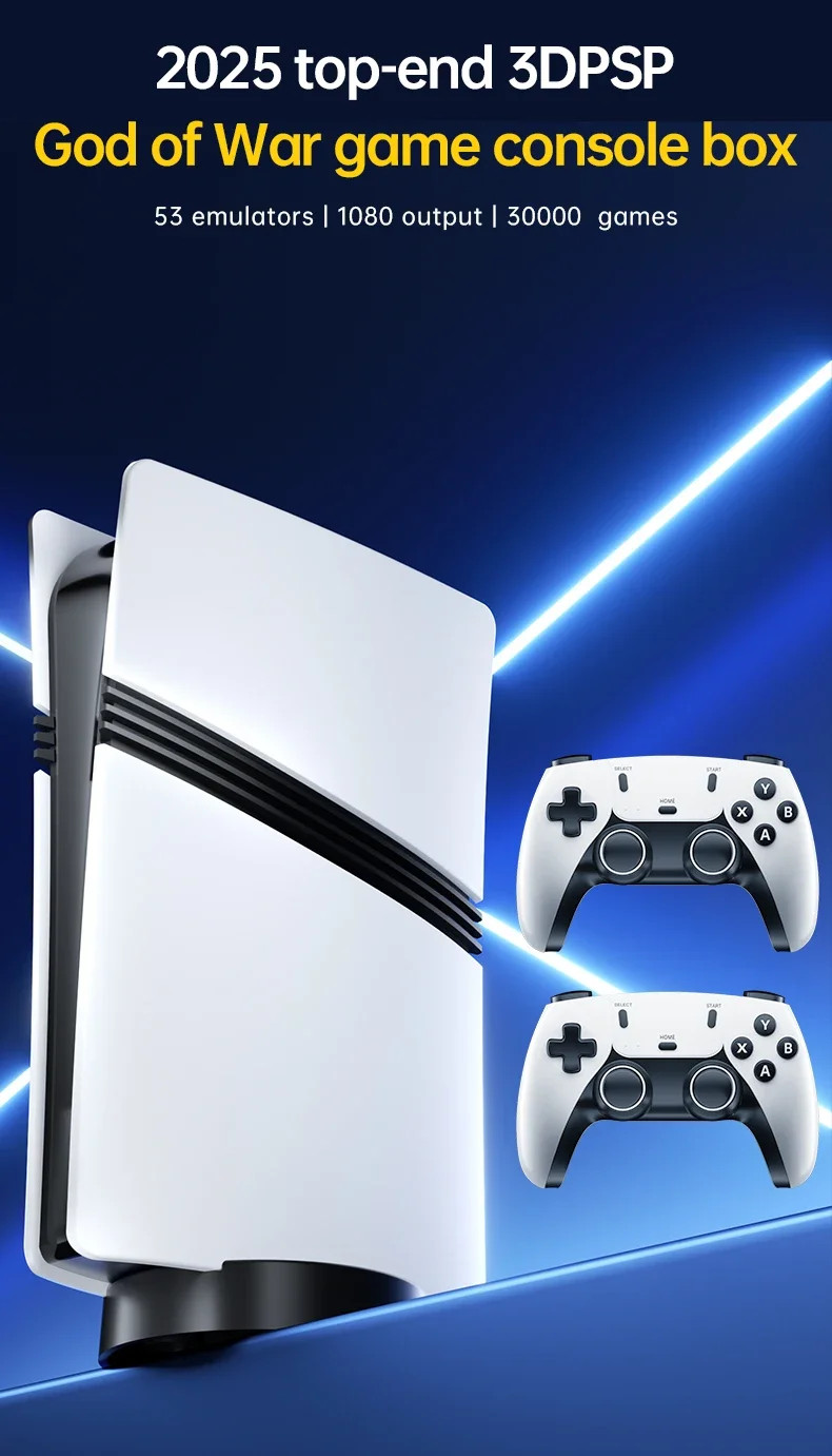 GS5 Pro 2.4GHz Wireless TV Game Console with 30,000+ Built-in Games 64GB