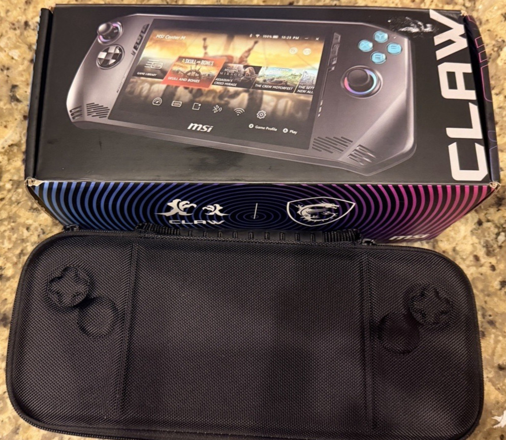 MSI Claw A1M Intel Ultra 7 16gb ram 512GB, OEM accessories, grip, carry case