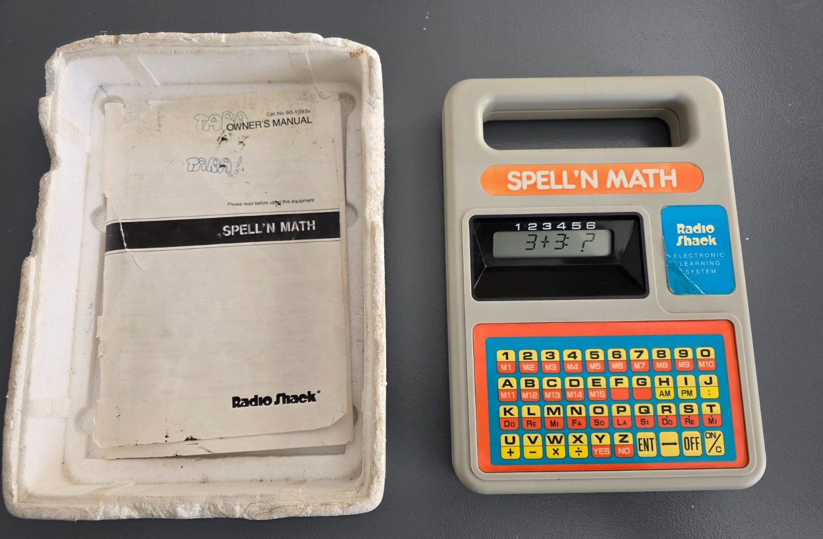 Vintage Radio Shack Spell ‘N Math Electronic Learning Educational Toy