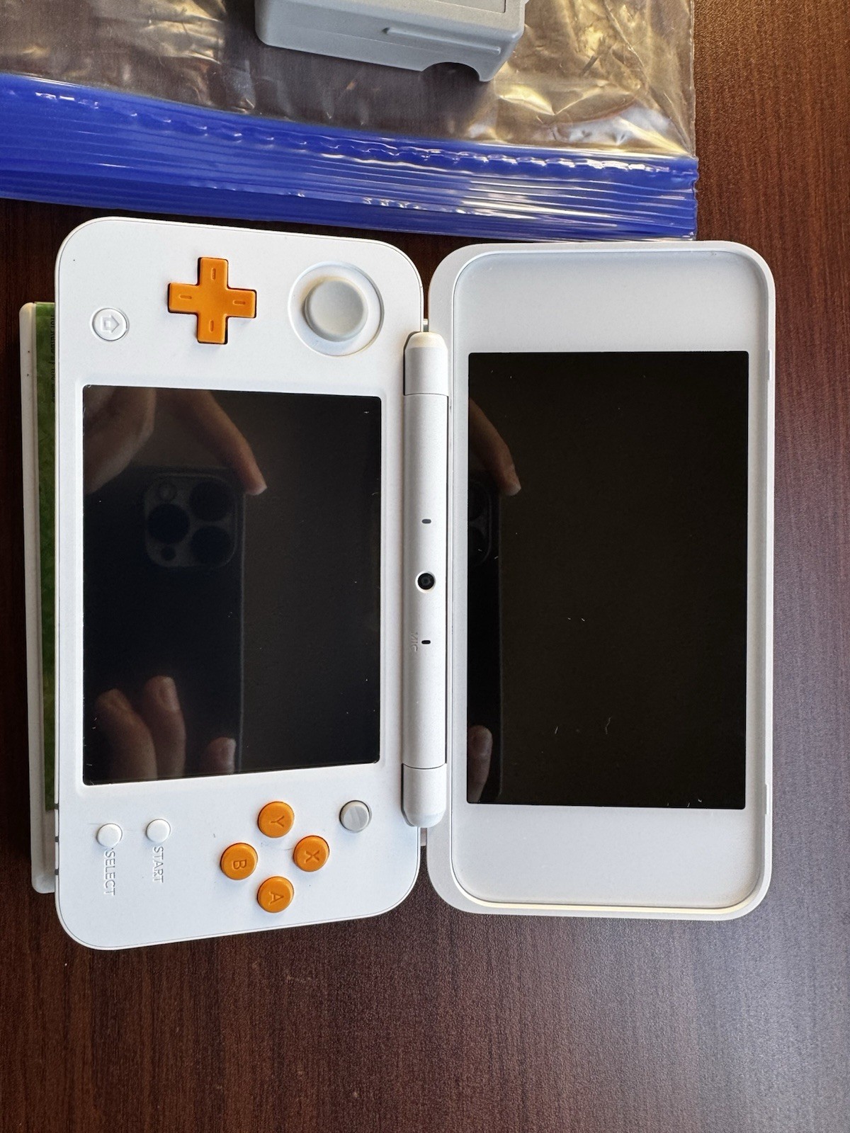 Nintendo 3DS Handheld System Orange and White! With Charger and Stylus!