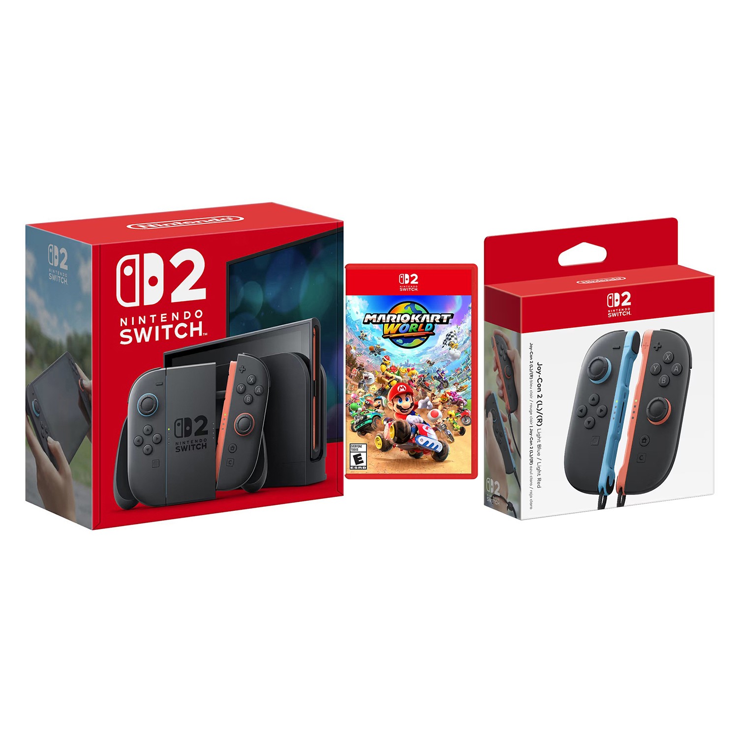 Nintendo Switch 2 Console with Mario Kart World and Extra Joy-Cons Bundle