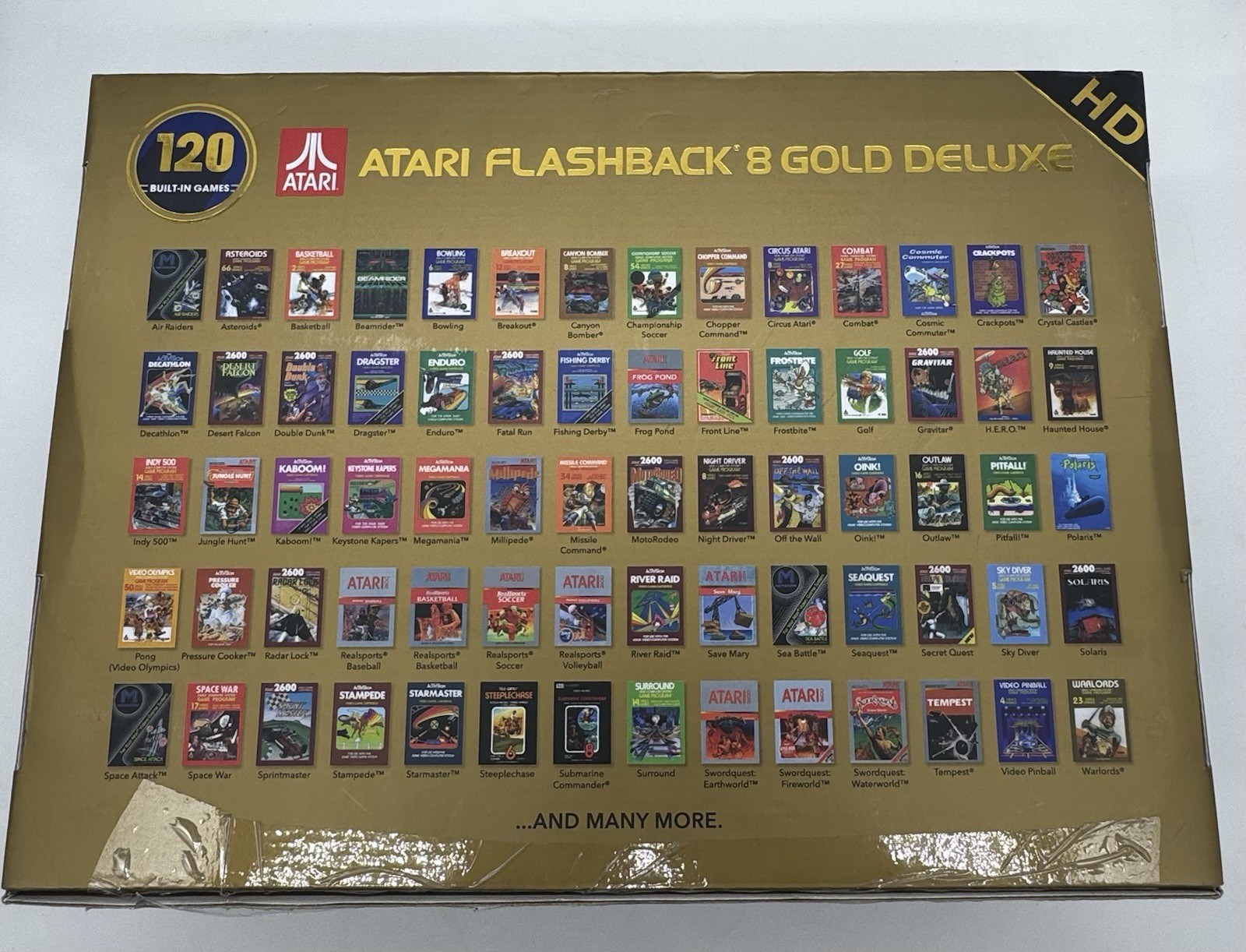 Atari Flashback 8 Gold Deluxe HD Console Wireless Controllers – Gold
