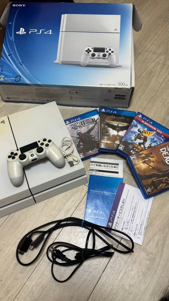 [Bonus] PS4 500GB Console + Controller + 4 Software.Tested from Japan