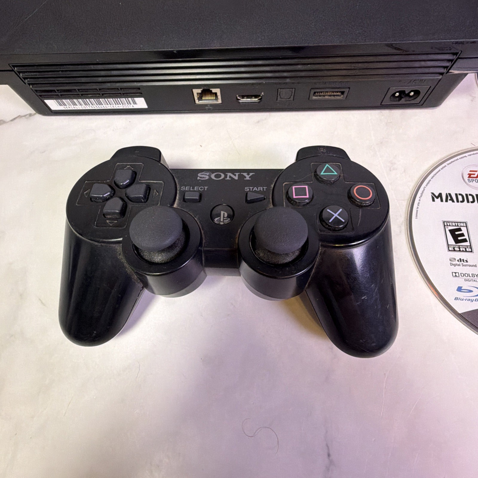 Sony PlayStation 3 Slim PS3 CECH-2001A + Controller, Cords, & 7 Games – Tested ✅