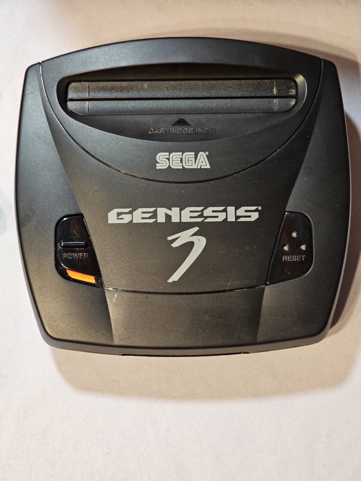 SEGA Genesis Model 3 MK-1461 Console System W/ TV & Power Cable *NO SOUND*