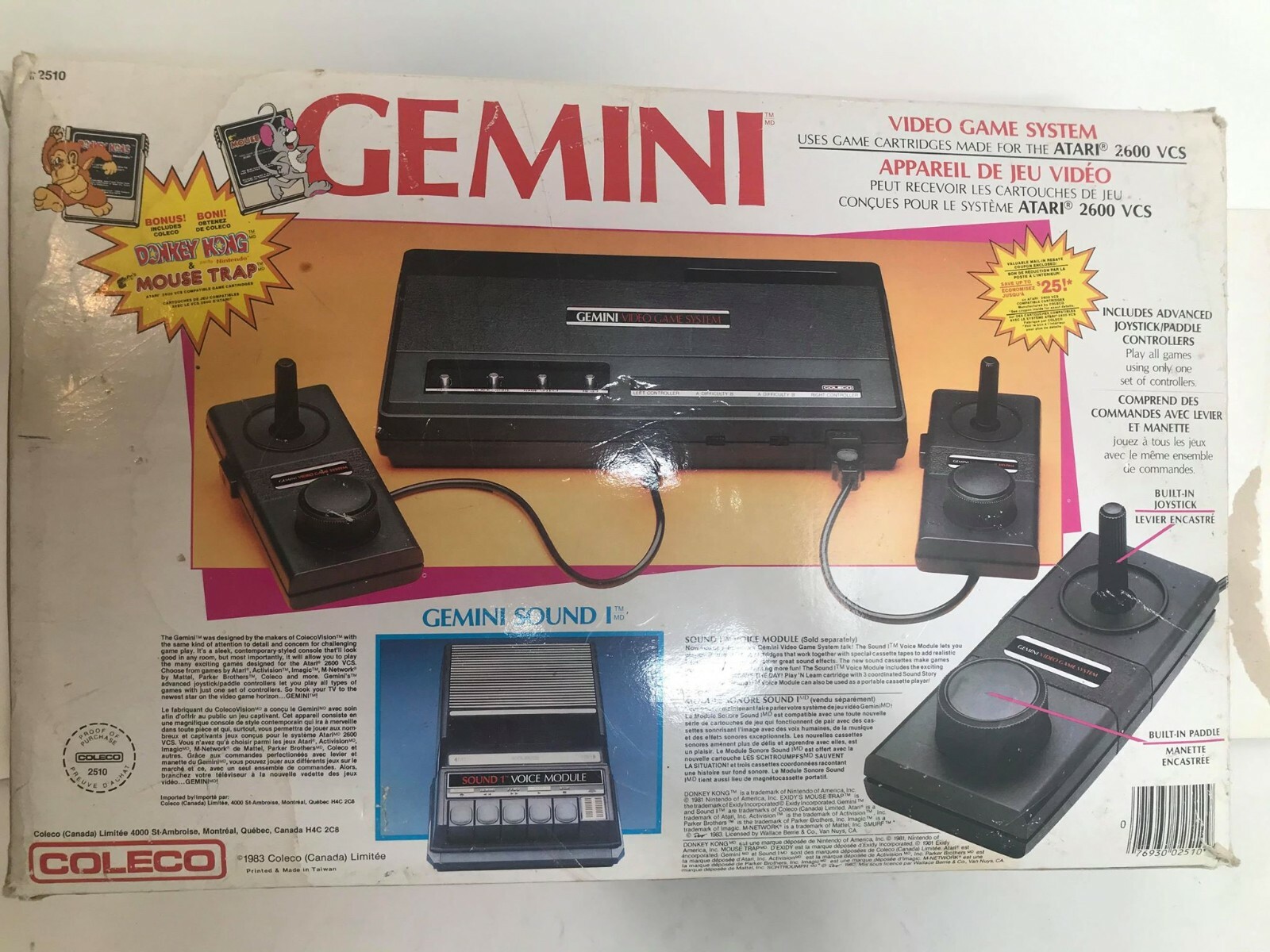 1983 COLECO GEMINI ATARI 2600 Electronic TV Computer Game System VERY RARE NEW