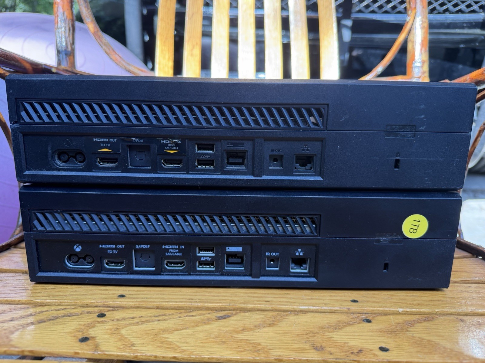 Xbox One Console 1TB 1540 Black Lot 2 Units Both Power ON *UNTESTED