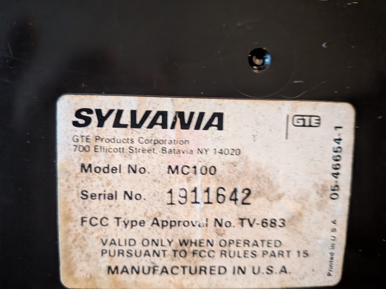 RARE: Sylvania Intellivision GTE Console