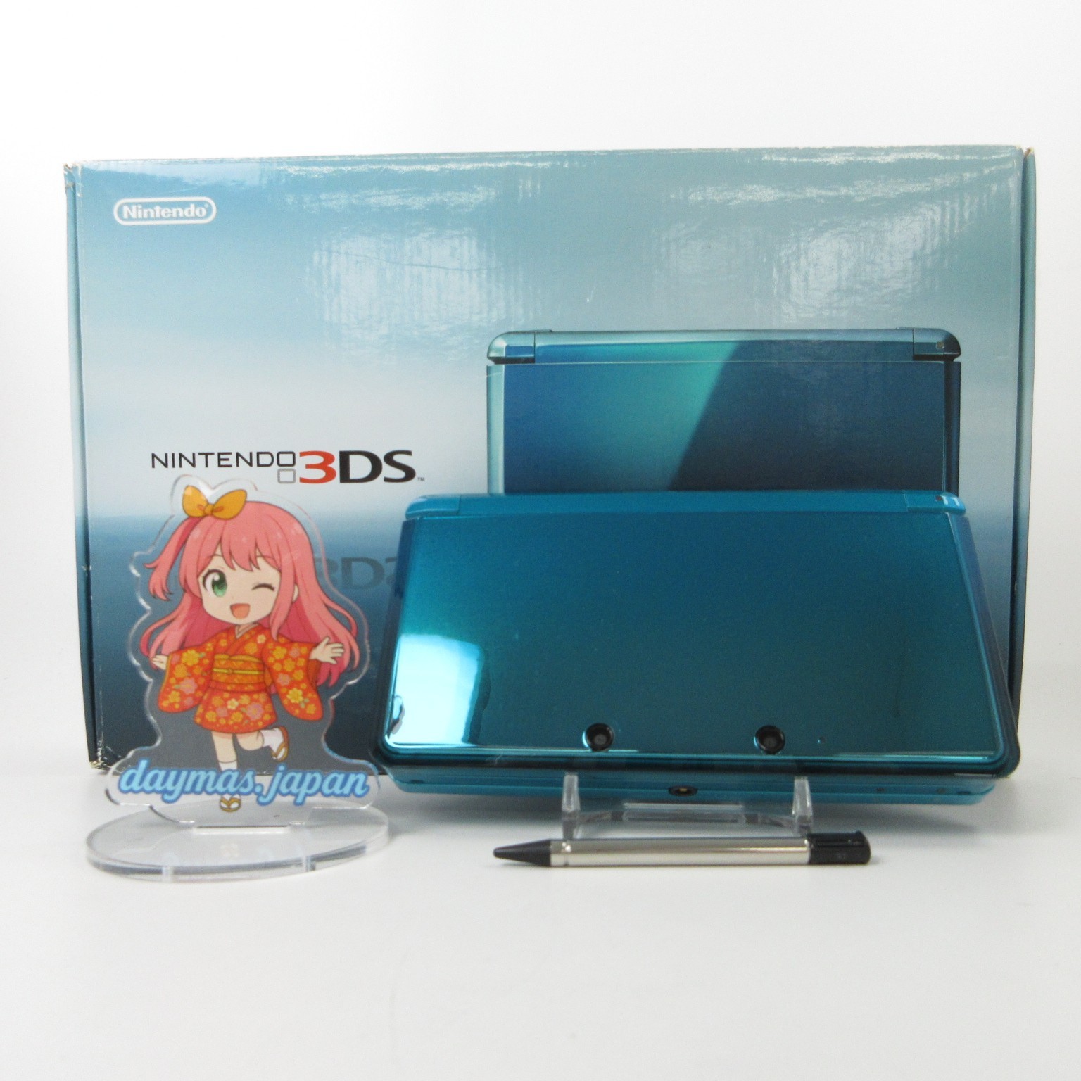 【Near Mint】Nintendo 3DS Aqua Blue Console Japanese Edition #DEN0525/03