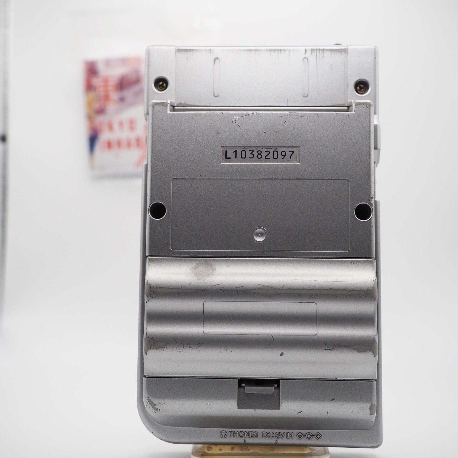 Nintendo Game Boy Light SILVER console MGB-101 WORKING CLEANED #0141_32[VG]