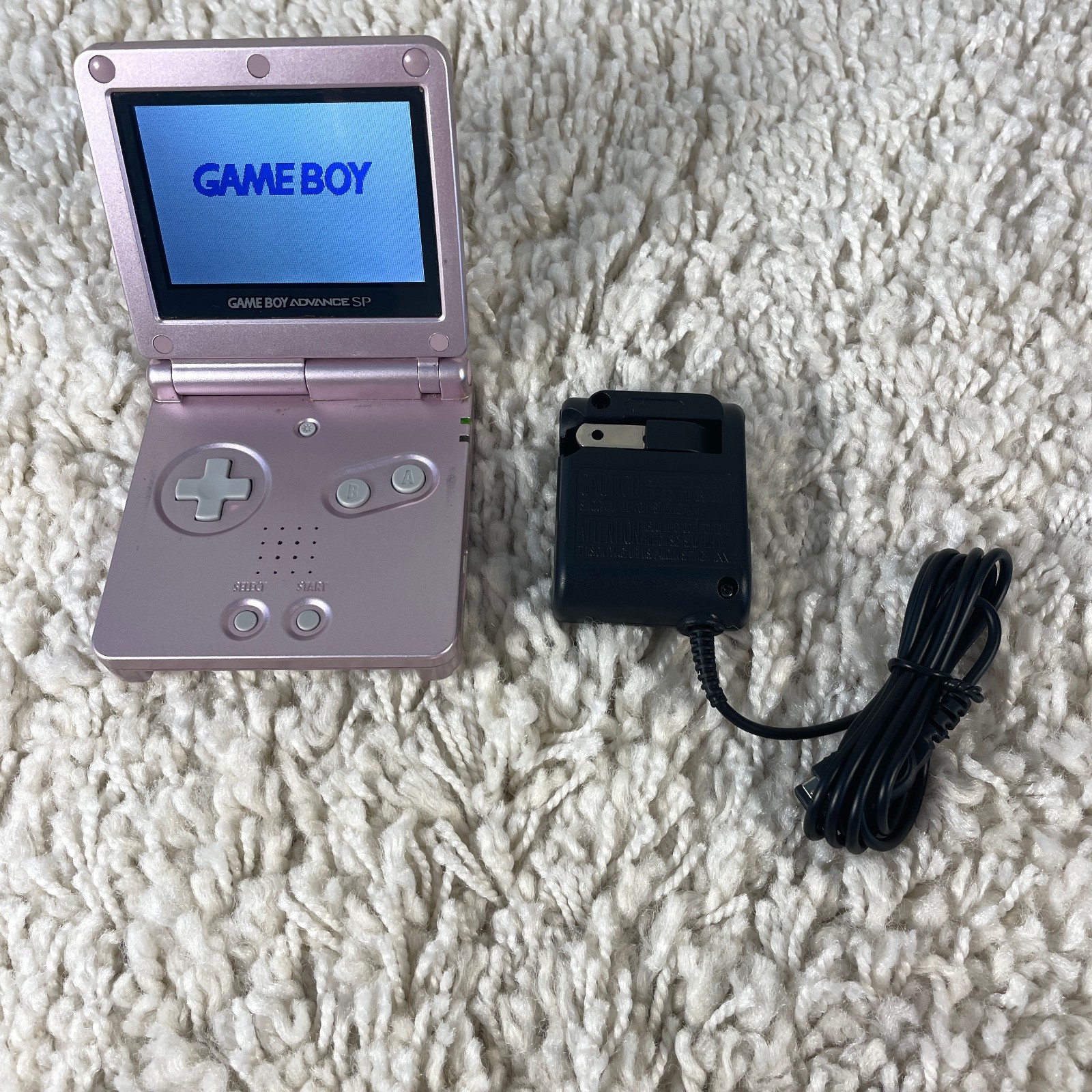 Nintendo Gameboy Advance GBA SP Handheld System Pearl Pink Model AGS-101 Tested