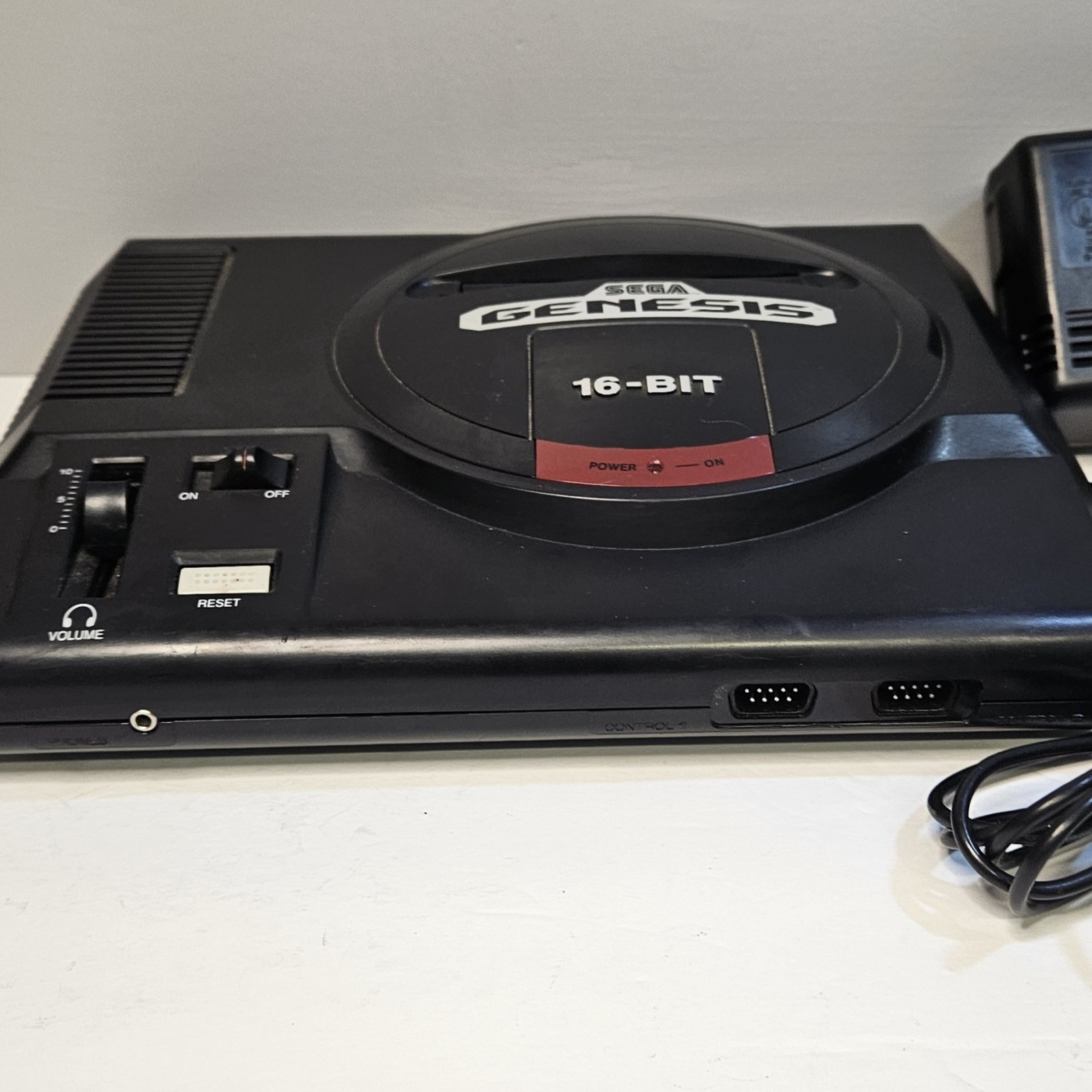Sega Genesis Model 1 (1601) Console and OEM power cable adapter, Powers On