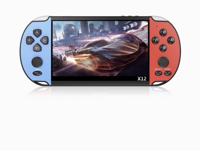 HIYAMIMV X12 Plus Retro Handheld Game Console Wi-Fi USB 16GB 720p Blue/Red
