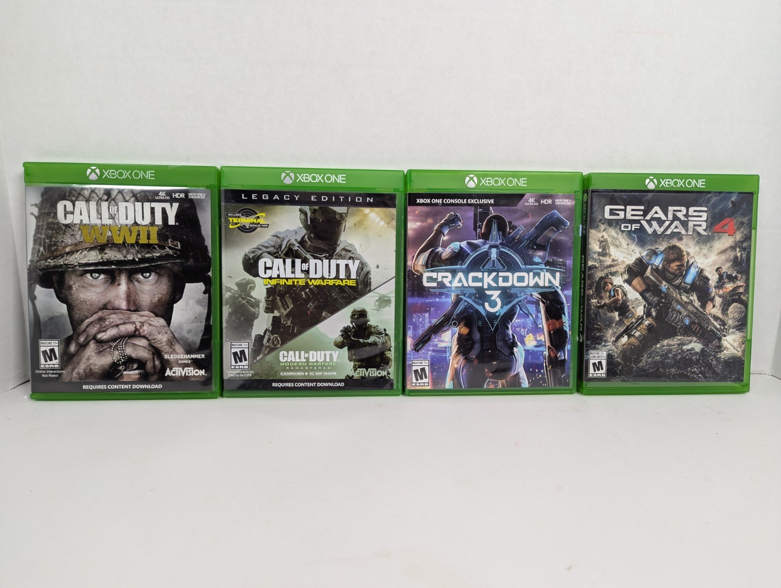 Microsoft Xbox One 500GB Console Bundle Kinect Controller & 4 Games Lot Tested