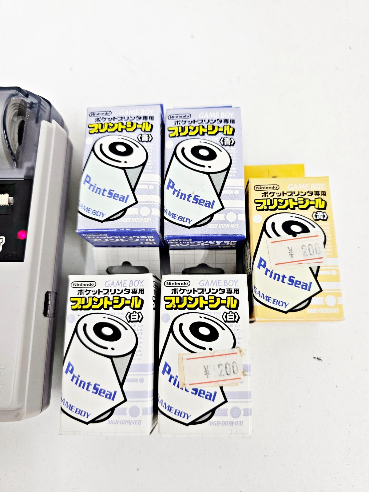 Nintendo Game Boy Pocket Printer & Print Paper/Sticker lot 5pc