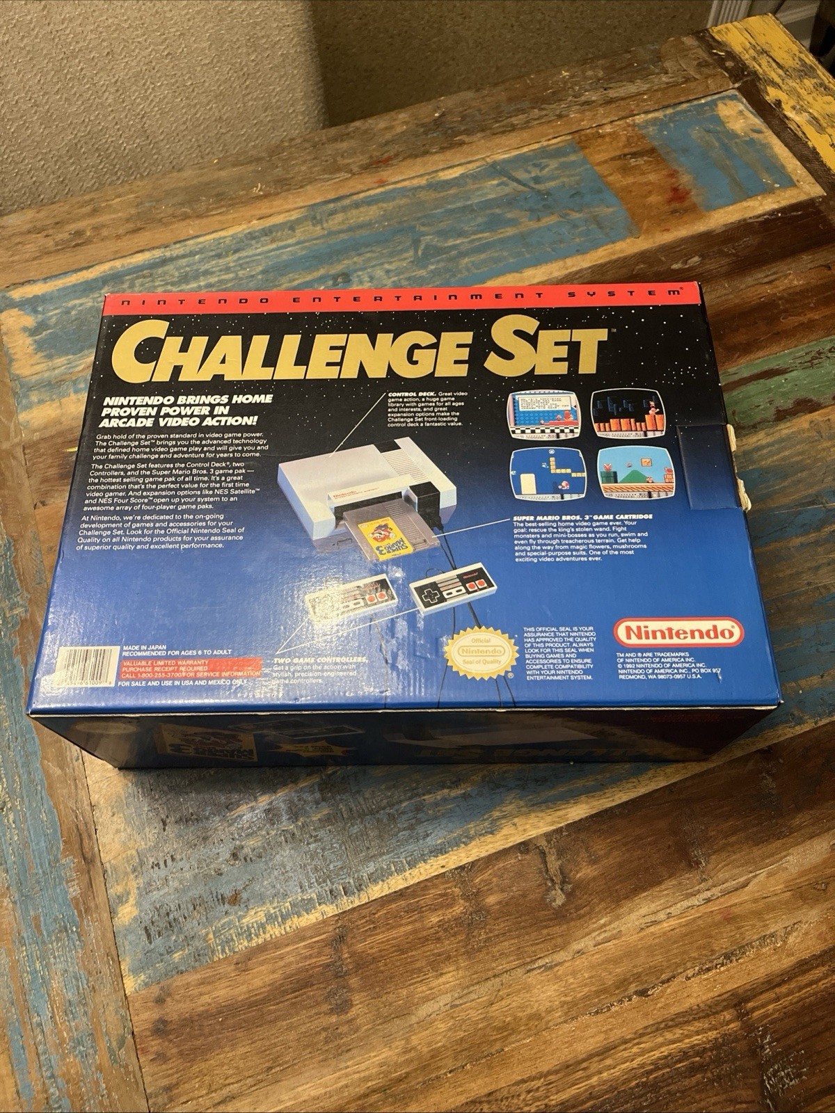 Nintendo NES Console Challenge Set Complete Very Nice Shape Mario 3 WOW !!