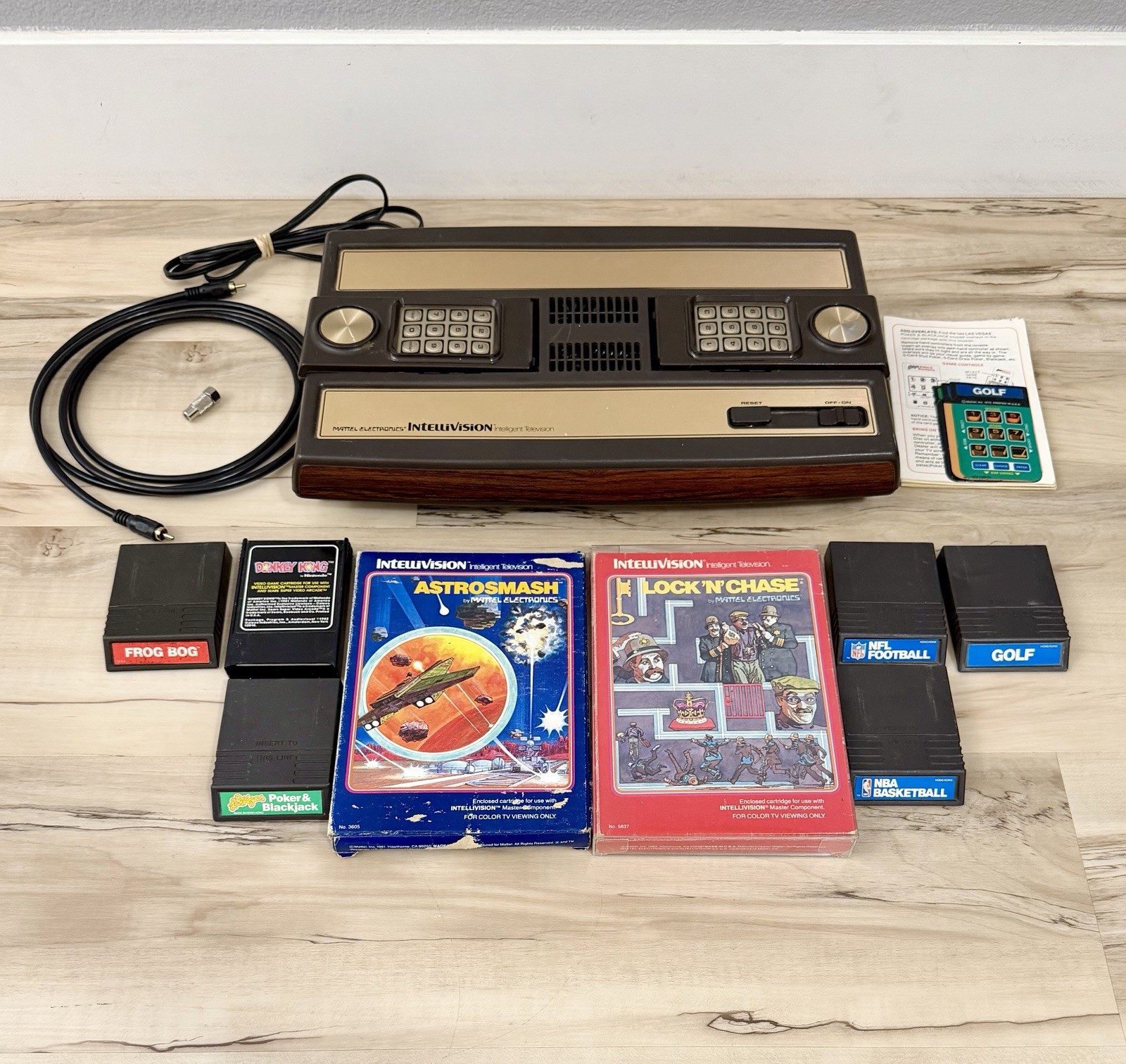 Intellivision Video Game Console Vintage Bundle W/ 8-Games – Tested / Working