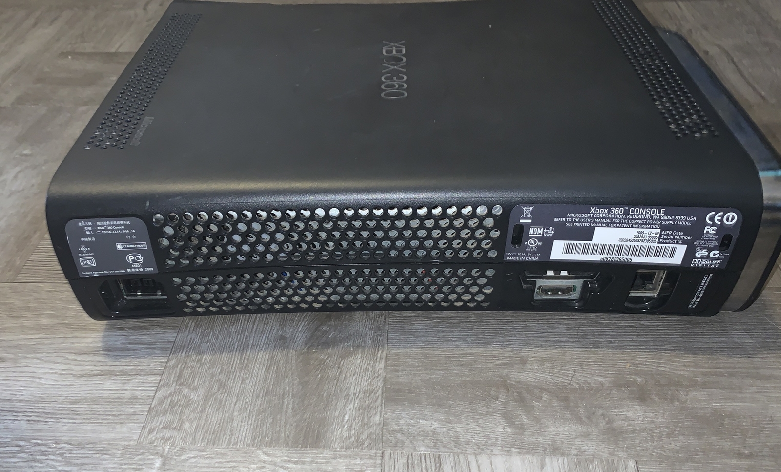 Microsoft Xbox 360 Elite 120GB + 20 GB HDD, 6 GAMES (TESTED), & 2 CONTROLLERS