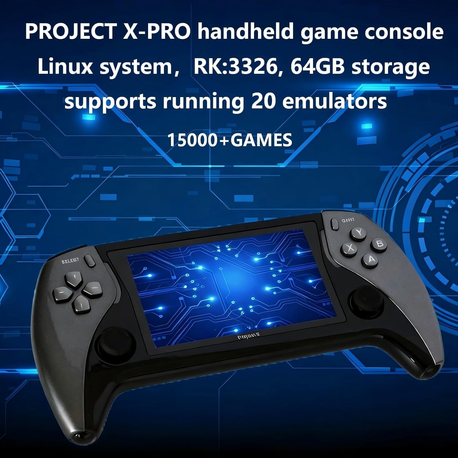 High-Definition Project-X Pro Handheld Console – 4.3-Inch Display, 20+ Emulators