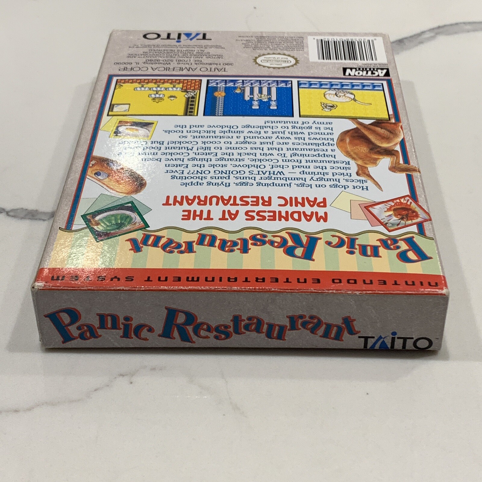 Panic Restaurant (NES, 1992) Authentic Complete CIB Manual TESTED