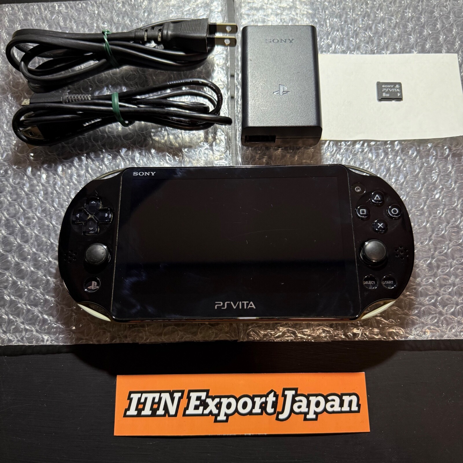 SONY PS Vita Khaki Black PCH-2000 Console Chager 8GB Tested