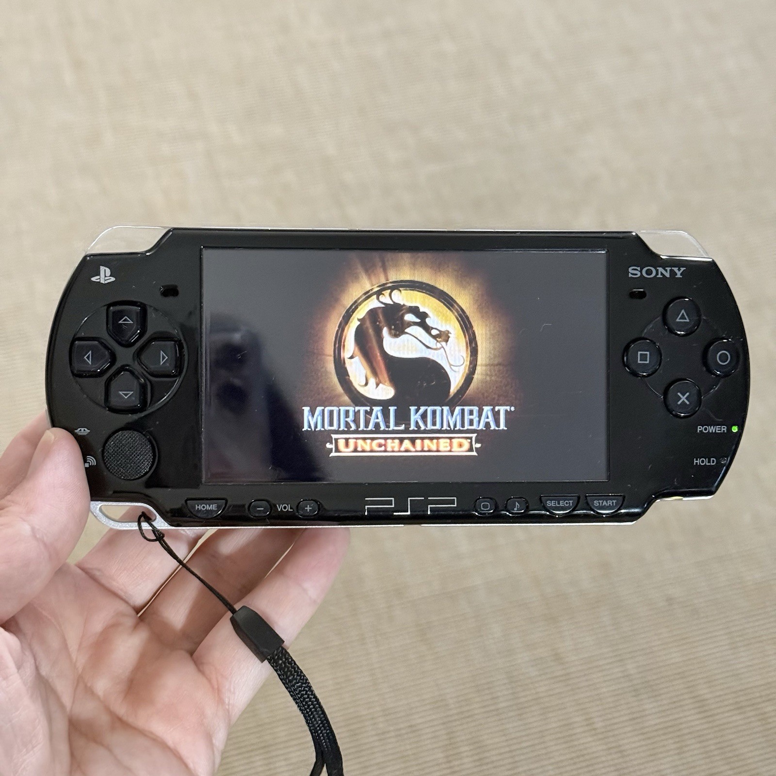 Sony PSP-2001 Handheld Console Black 16GB W/Case & Charging Cord Tested