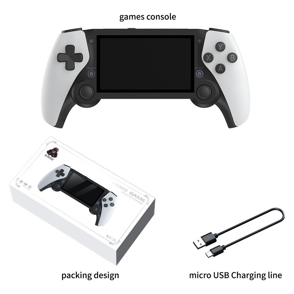 M25 Portable Handheld Game Console Retro Video Gaming Consol 4.3 Inch IPS Screen
