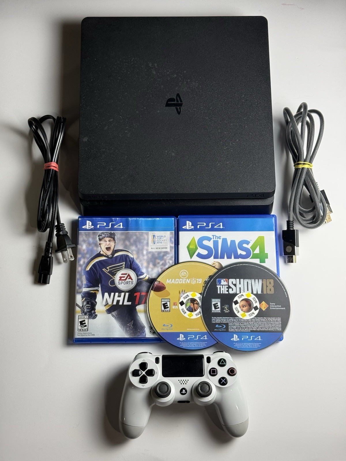 Sony PlayStation 4 Slim CUH-2115B 1 TB Video Game Console w/Controller + Games!