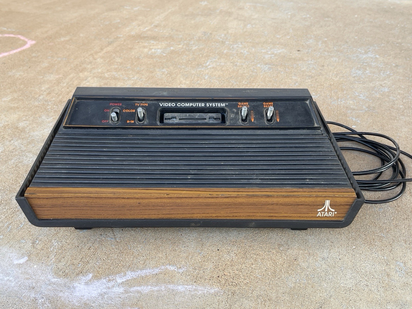 Atari CX-2600 A Woodgrain Console – No Power Cord – UNTESTED – For Parts/Repair