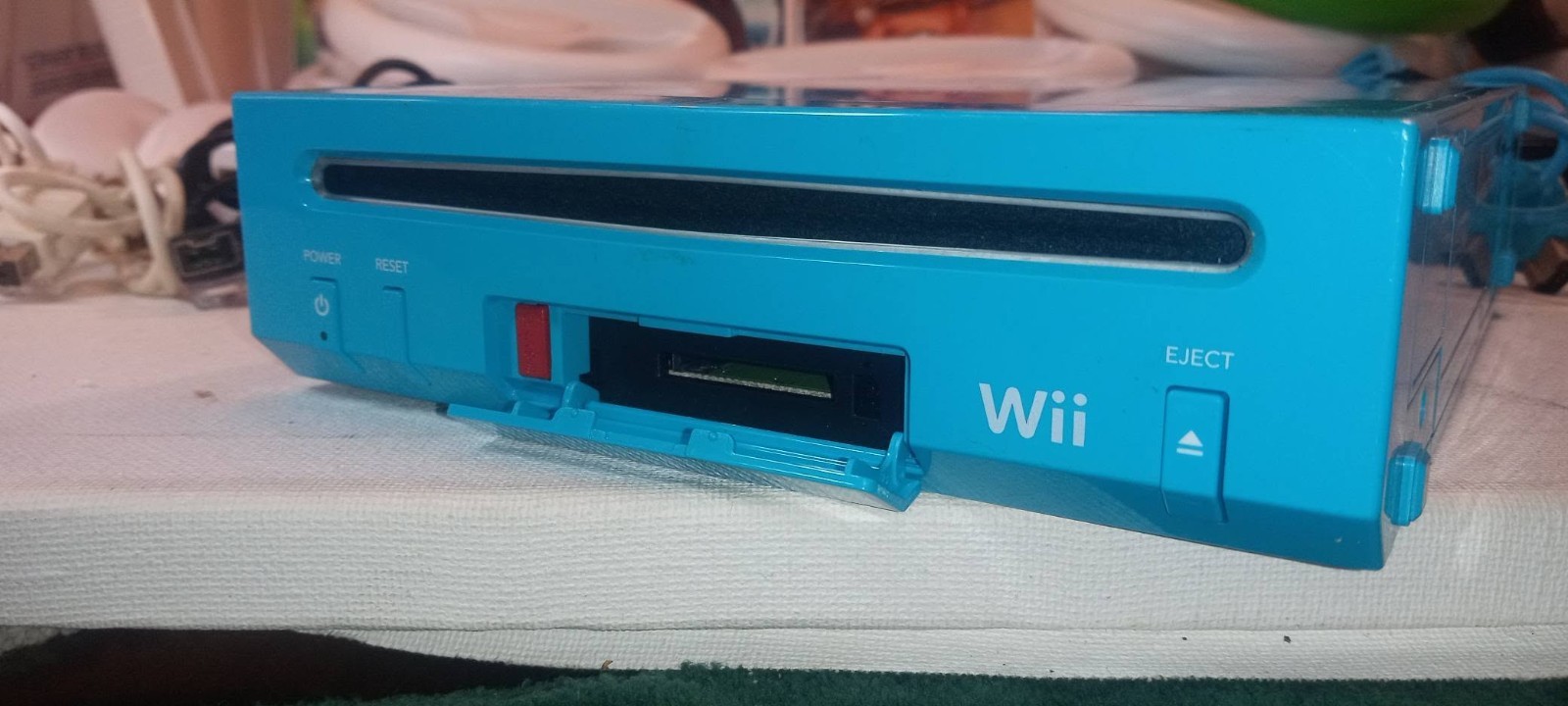 Nintendo Wii RVL-101 USA blue lot of 11 games controllers wireless motion Tested