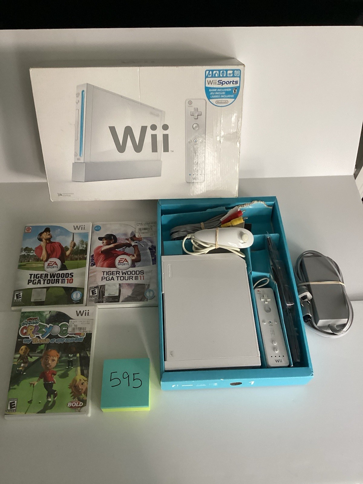 BOXED Nintendo Wii 3 Game Golf Bundle Video System RVL-001 Console Retro