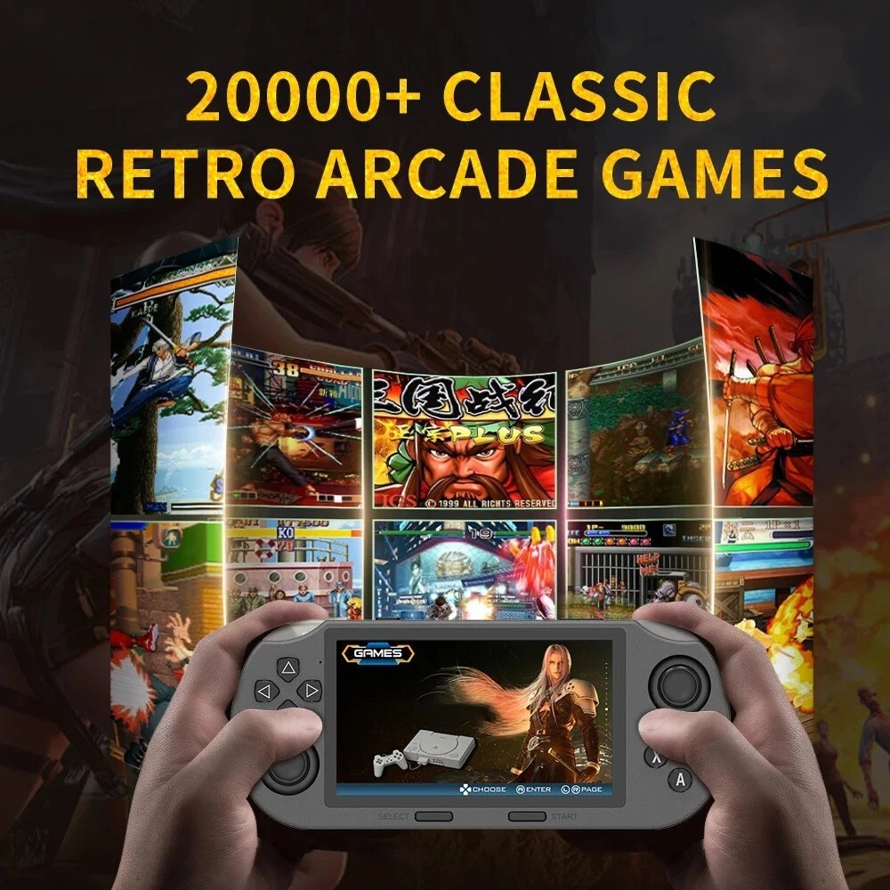 SF3000 Handheld Retro Gaming Console,Video Emulator Console IPS With 20000 Games