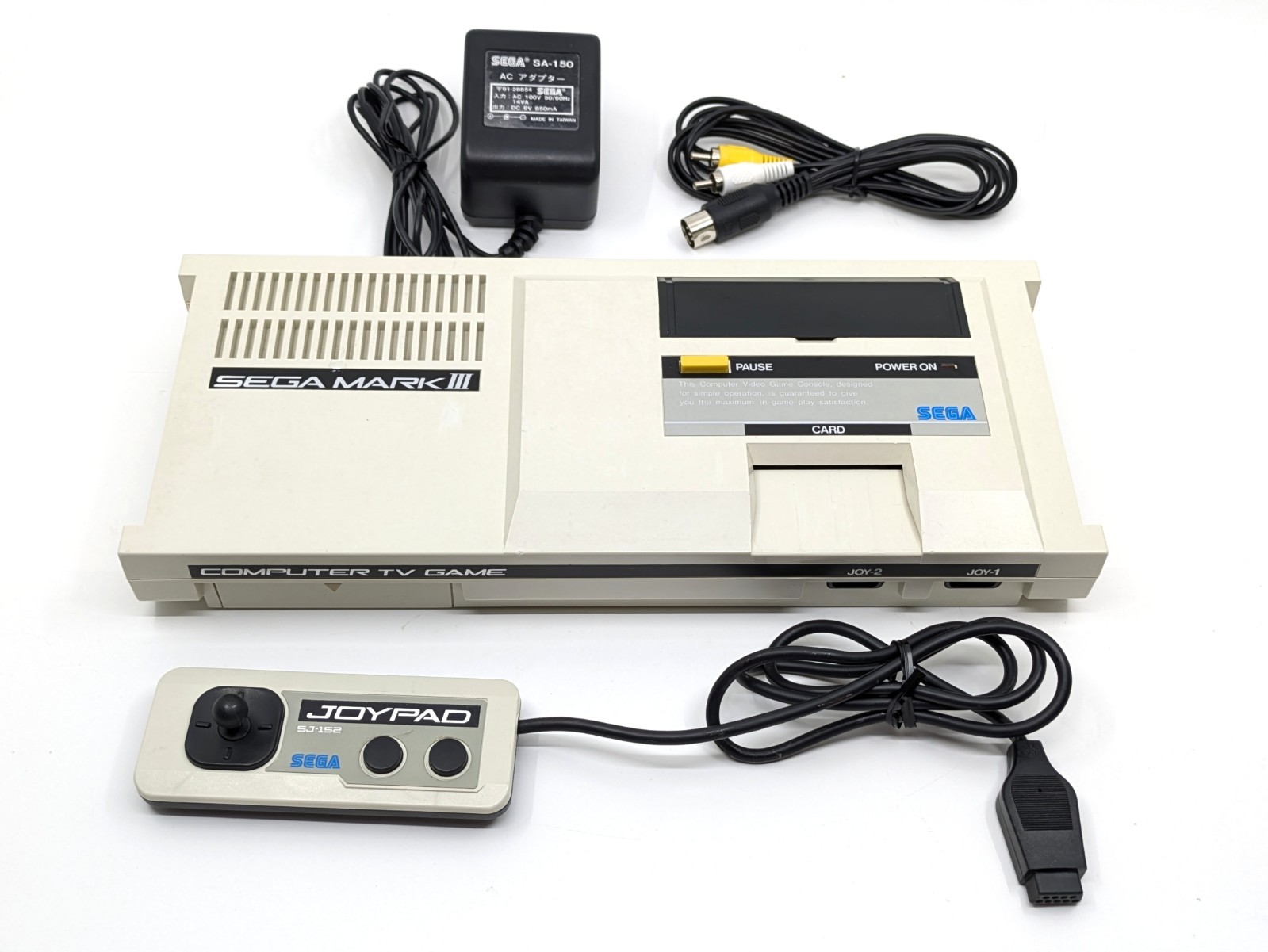 SEGA Mark III Game Console Japan Tested Working w/ Controller AC adapter