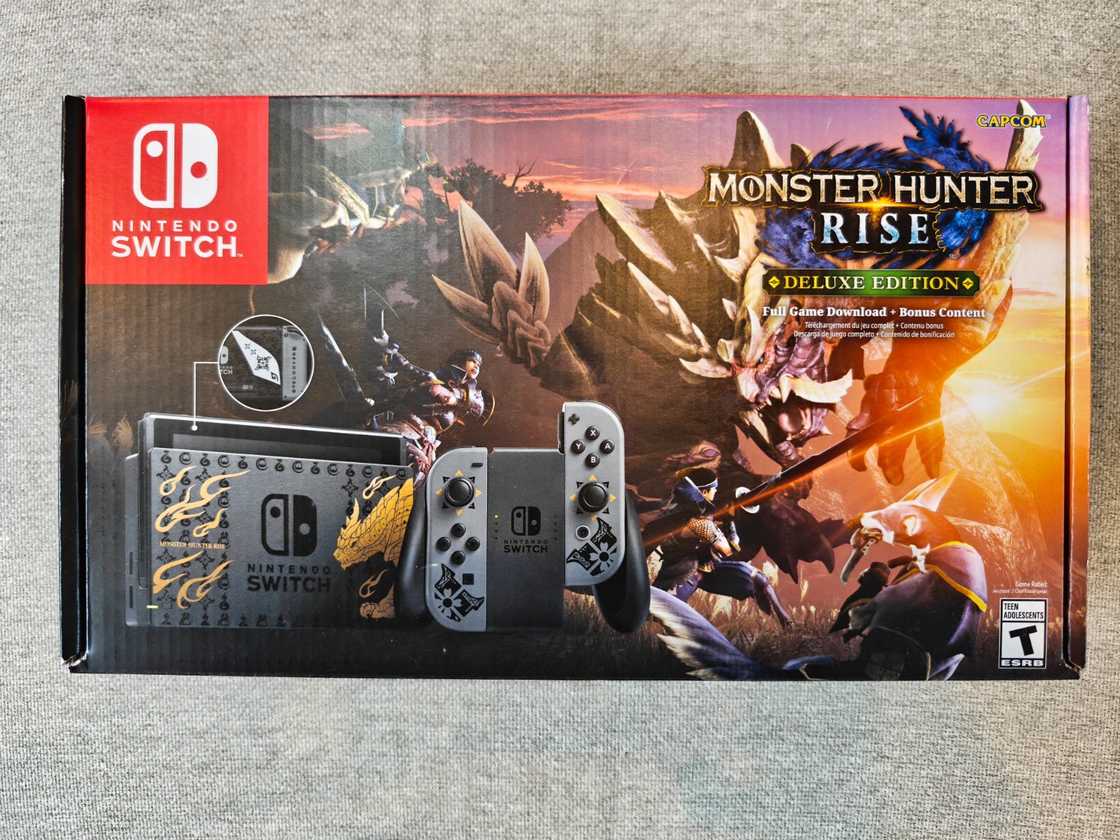 Nintendo Switch Monster Hunter Rise Deluxe Edition Console RARE BRAND New!!!