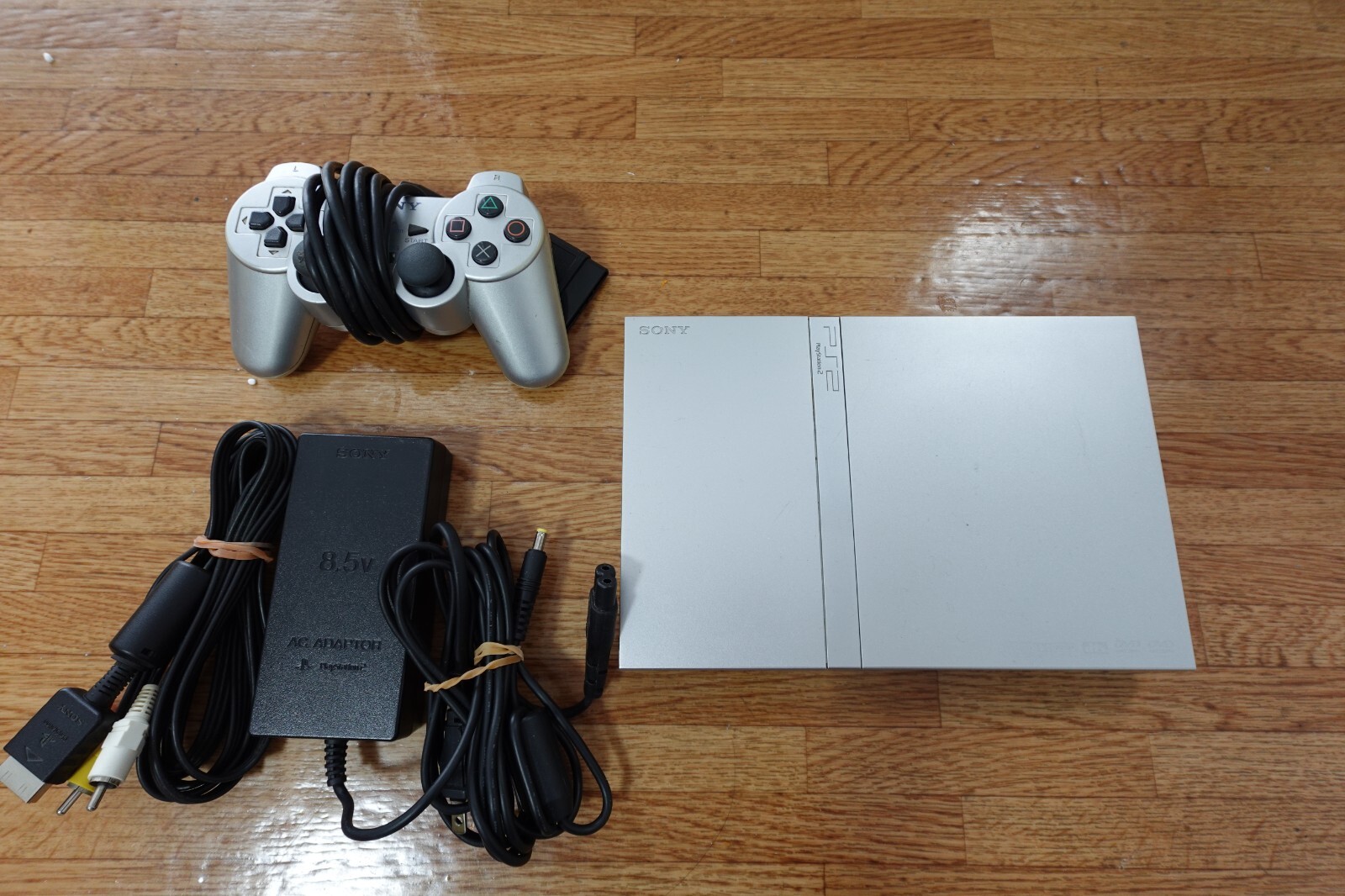 Sony PlayStation 2 PS2 Slim SCPH-75000 Silver Game Console Disc Japanese Ver.