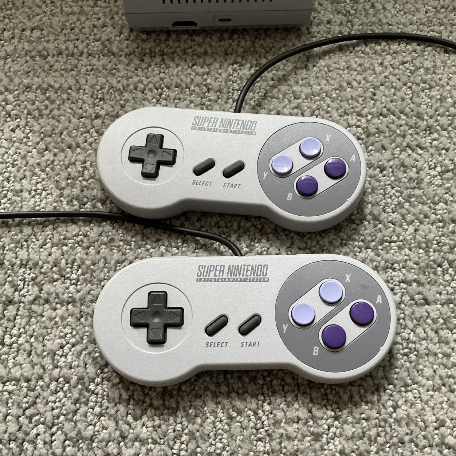 Nintendo Super NES Classic Edition Console Gray Purple HDMI USB w/ 2 Controllers