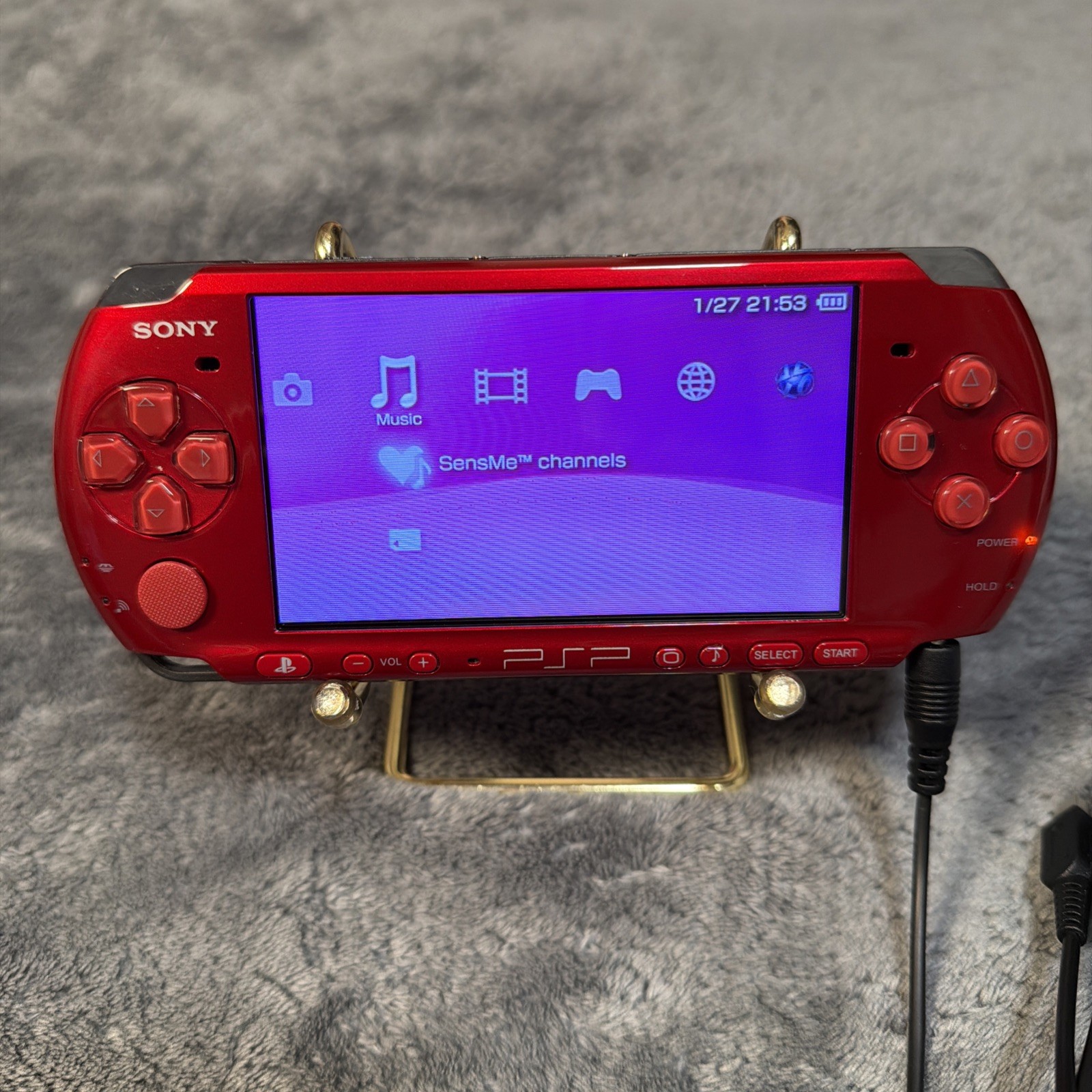 Sony PSP 3000 RED UMD DRIVE NOT WORKING 128 Gb Micro Sd CARD included