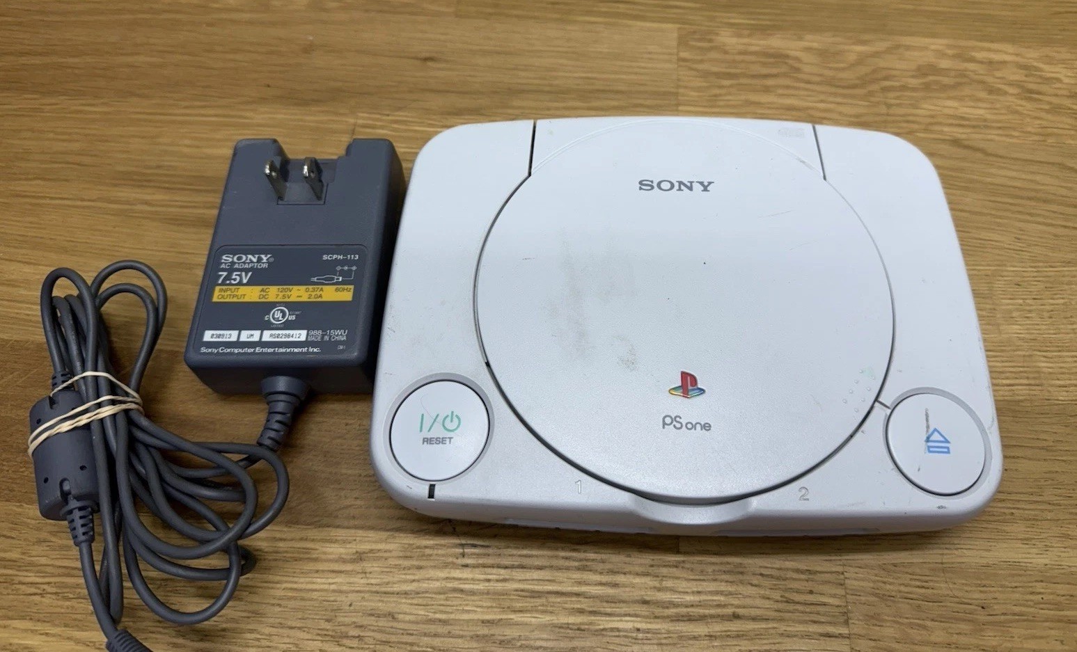 Sony PlayStation 1 PS One Slim Console PLAYS GAMES NO Controller BUTTONS STICK