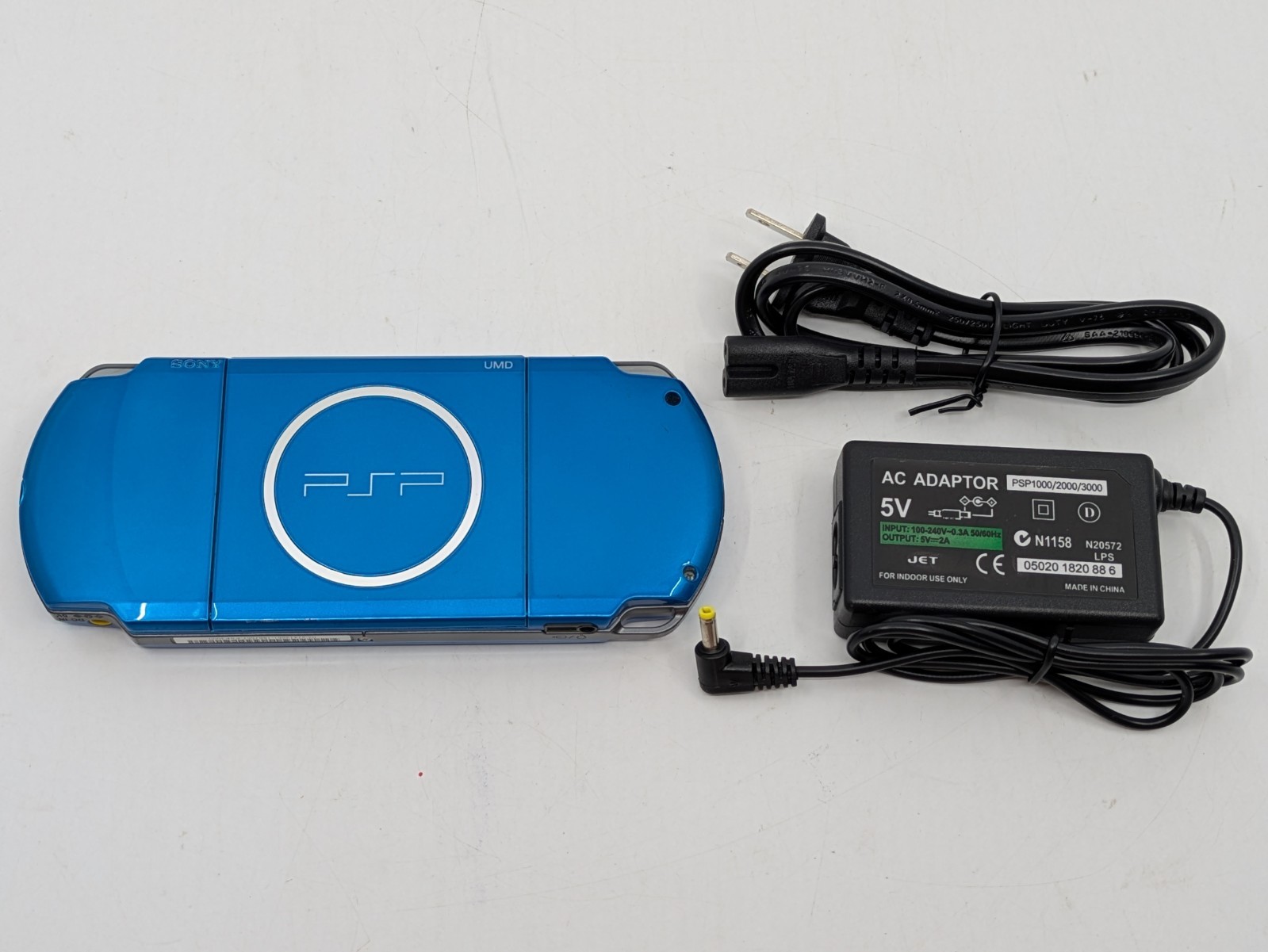 Sony PSP-3000 Vibrant Blue Handheld Console Tested Working New Battery AC JP