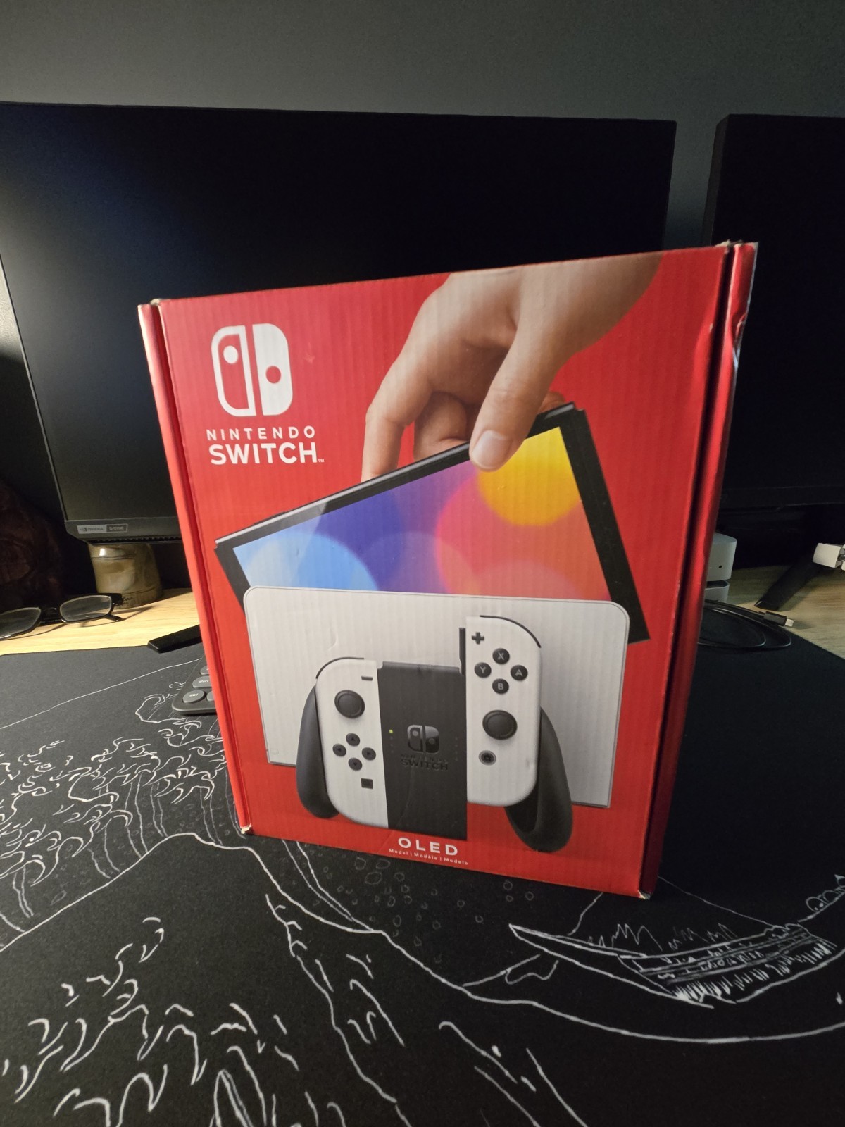 Nintendo Switch OLED Model White 64GB Console OLED Screen Dock LAN Port