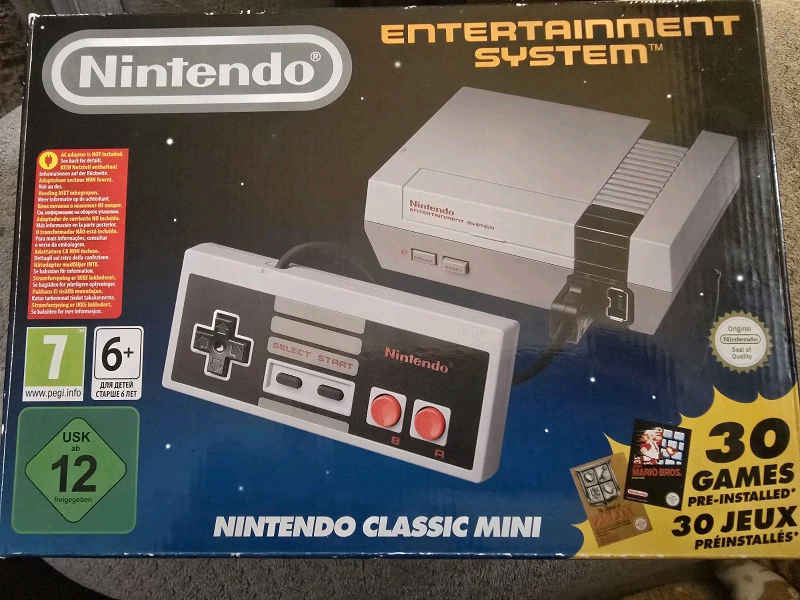 AUTHENTIC Nintendo Classic Mini SNES 512MB Game Console – Gray 700+ games